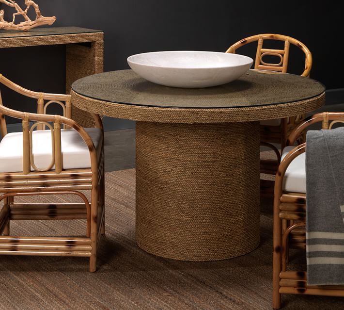 Jacobs Seagrass Round Bistro Table Pottery Barn