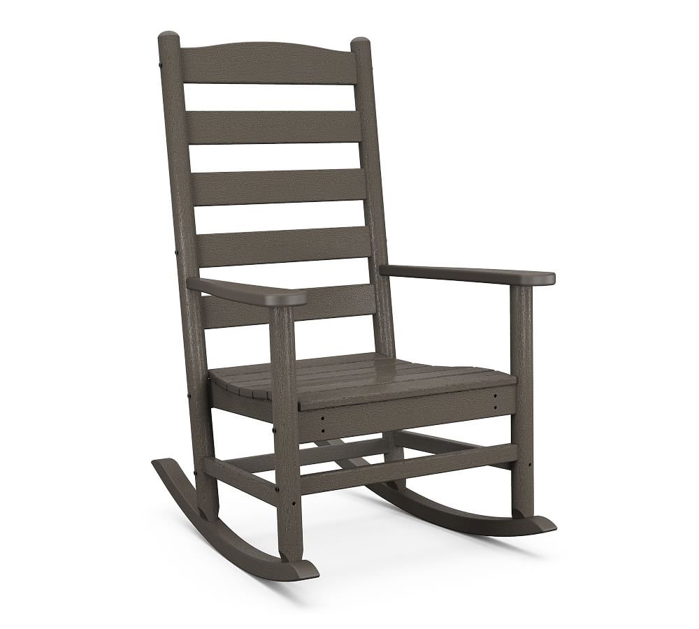 black ladder back rocking chair