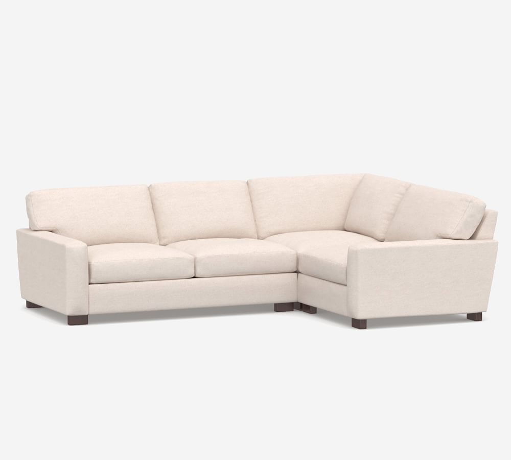 Turner Square Arm Upholstered 3Piece Sectional Pottery Barn