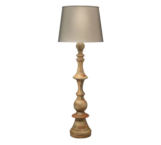 pottery barn wood lamp