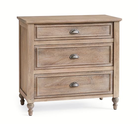 pottery barn 3 drawer nightstand