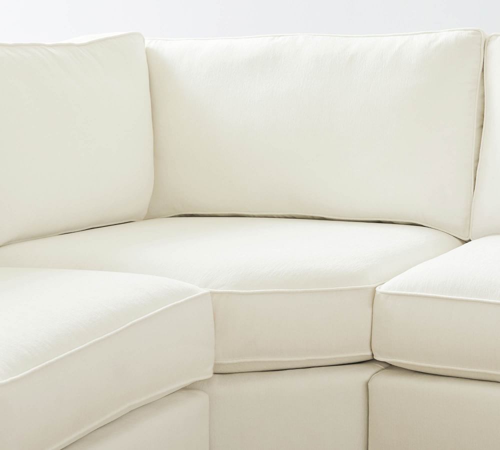 PB Comfort Square Arm Upholstered 3Piece Sectional with Wedge