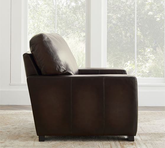 distressed leather chair