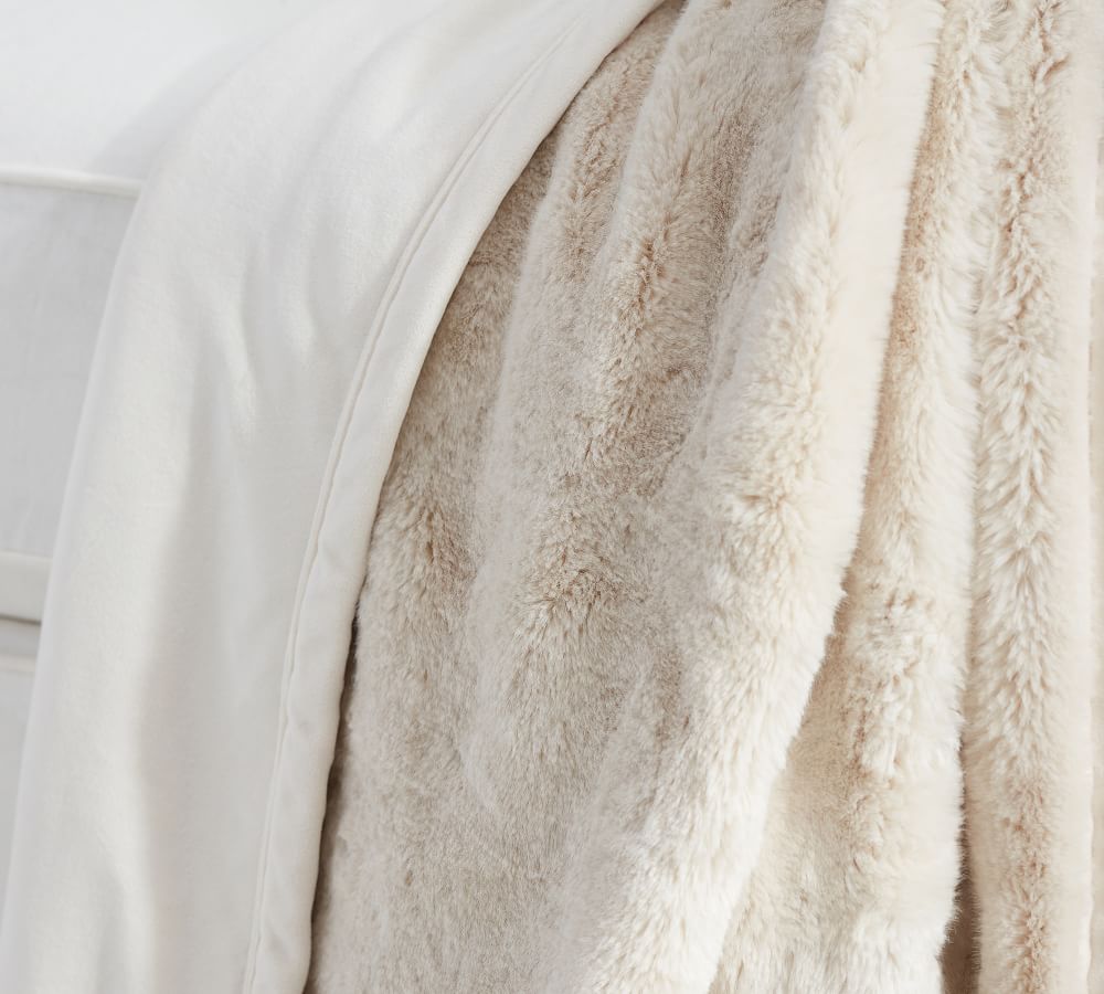 Faux Fur Alpaca Throw Blankets Pottery Barn