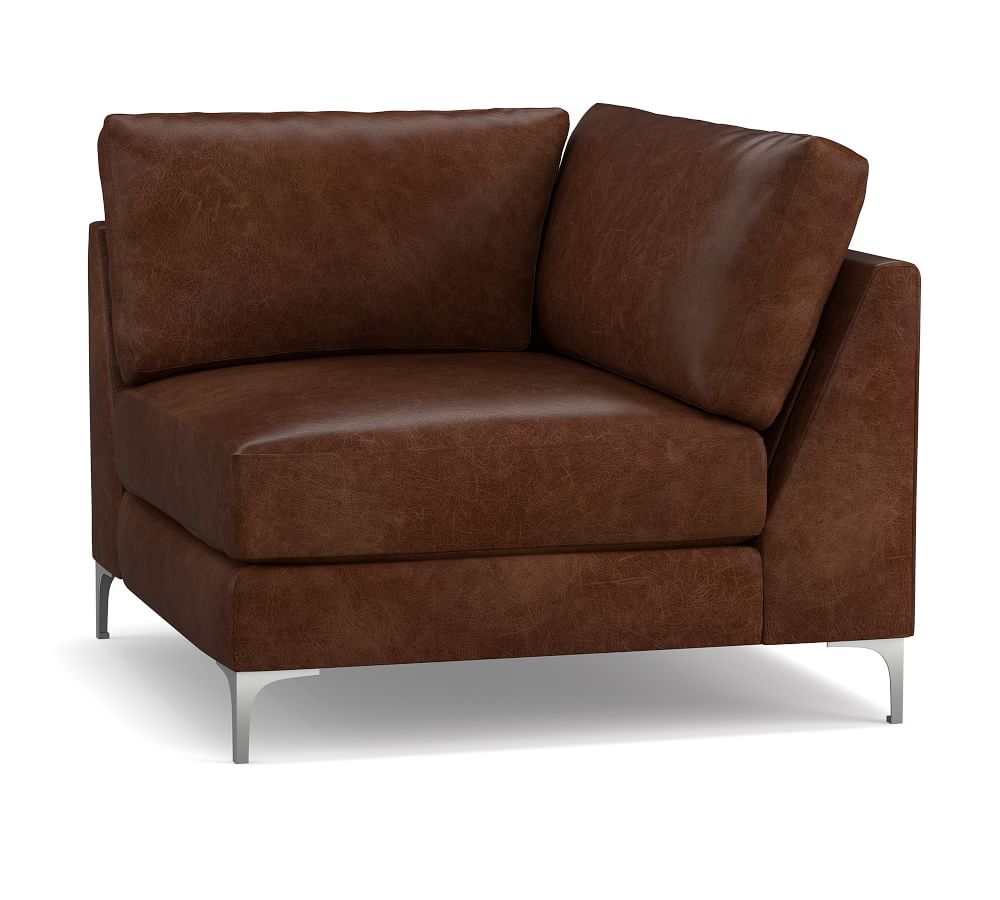 Build Your Own Jake Leather Sectional Components Pottery Barn