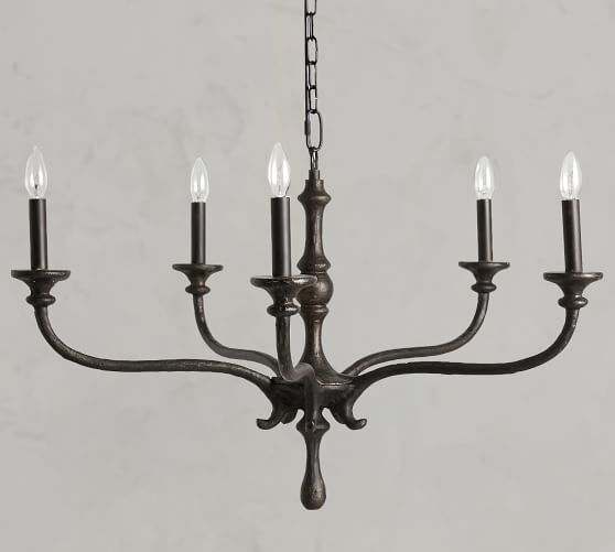 black chandelier pottery barn