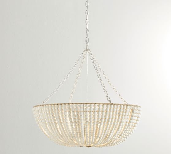 white bead pendant light