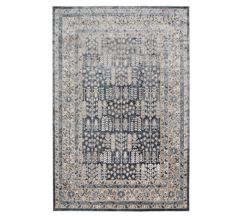 OPEN BOX Odell PersianStyle Rug Navy Multi Pottery Barn