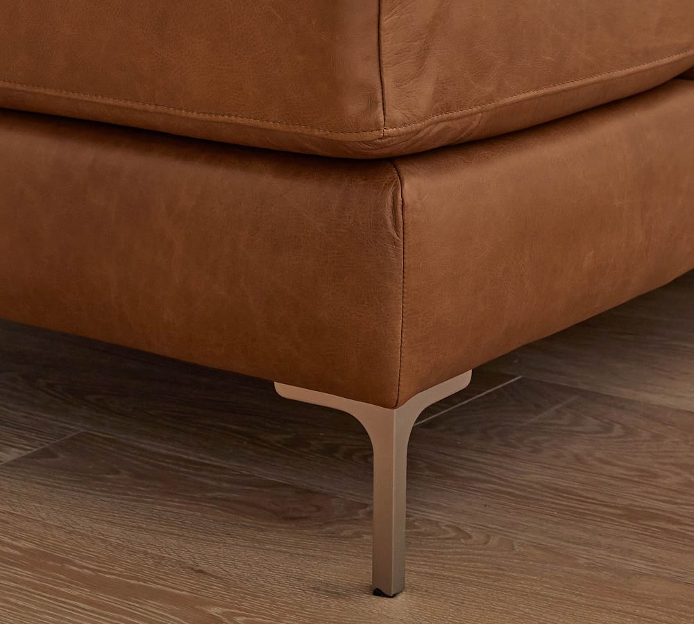 Jake Leather Return Bumper Sectional Pottery Barn