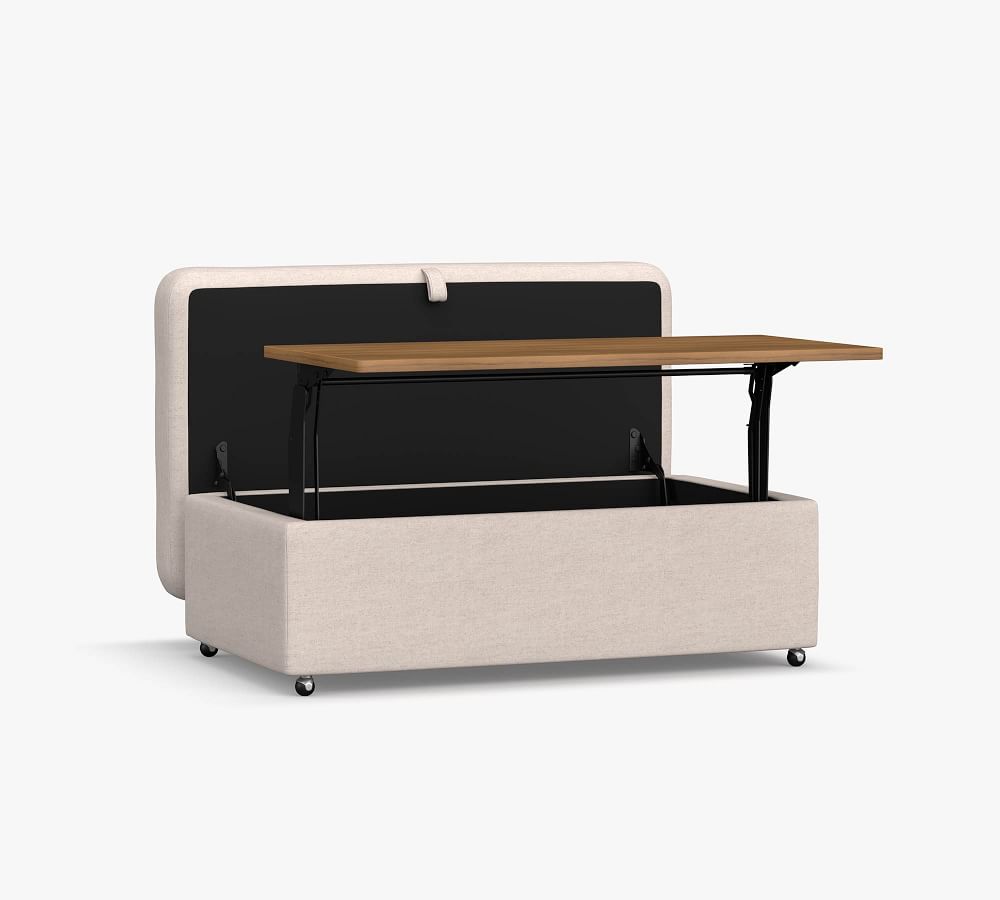 storage ottoman with pull out table