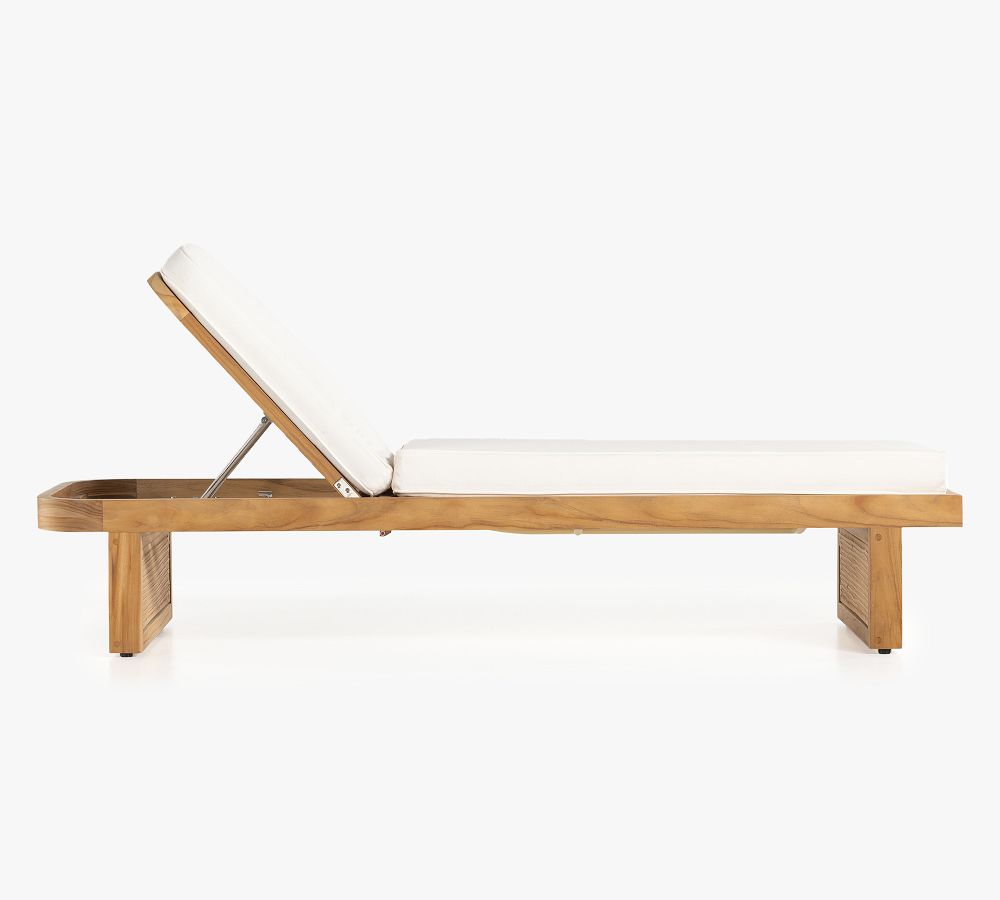 Dolores FSC® Teak Chaise Lounge Pottery Barn