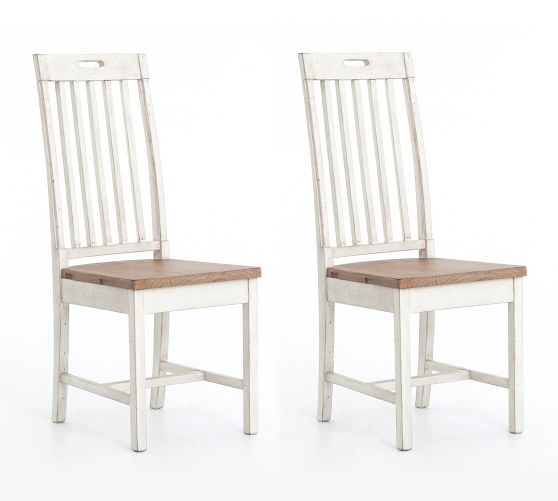 white and wood chair