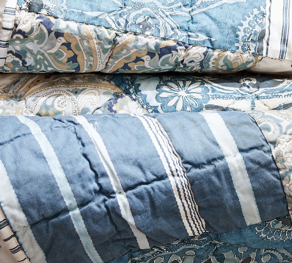 Mackenna Patchwork Cotton Quilt & Shams Pottery Barn