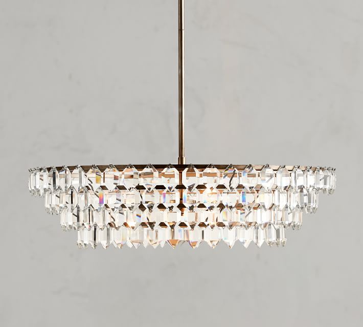 pottery barn crystal chandelier