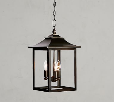 pottery barn lantern light fixture