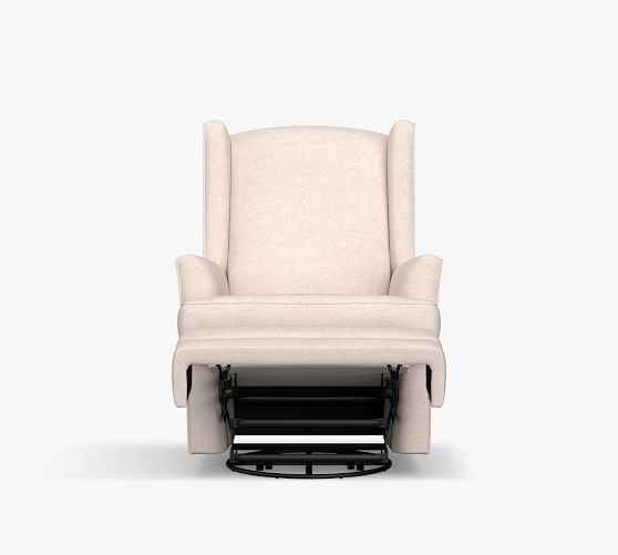 pottery barn wingback swivel glider & recliner