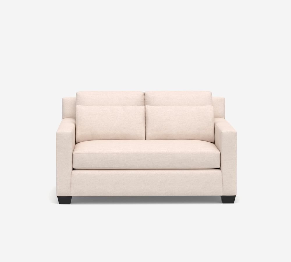 York Square Arm Deep Seat Fabric Sofa Pottery Barn