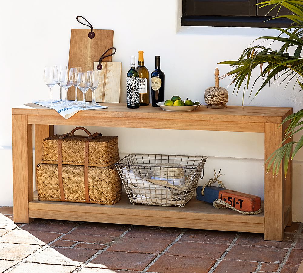 Amherst Teak Console Table Pottery Barn