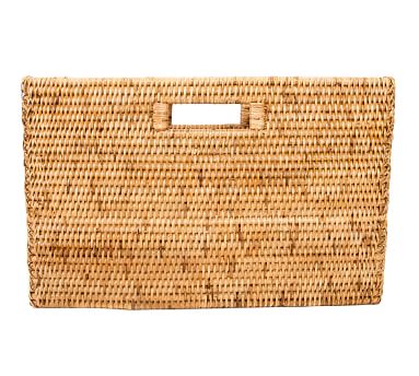 Tava Handwoven Rattan Rectangular Magazine Holder | Pottery Barn