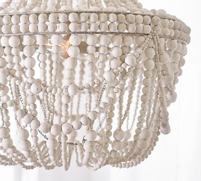 pottery barn beaded chandelier