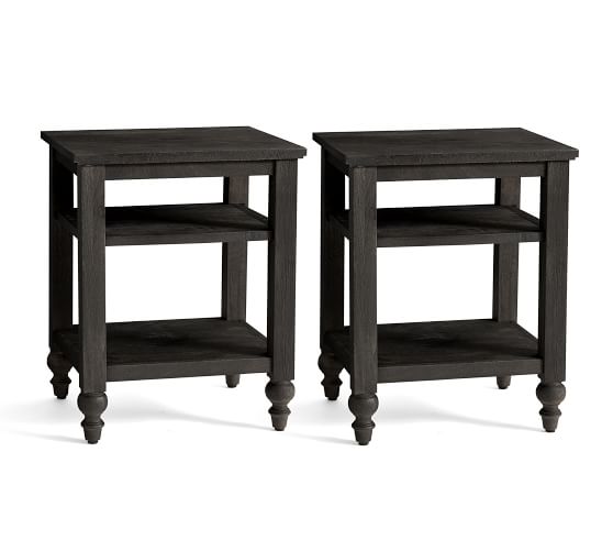 28 inch high nightstand black