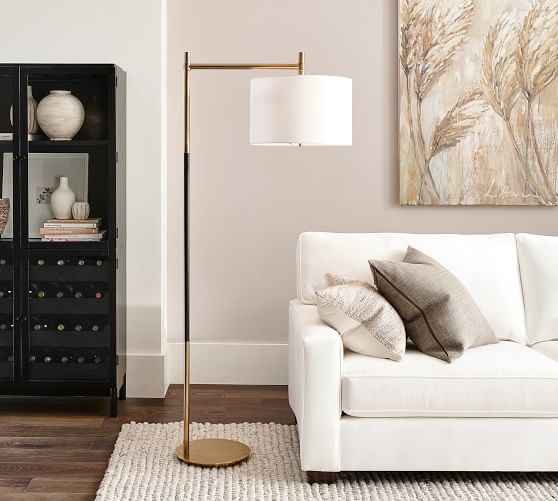 pottery barn bronze floor lamp