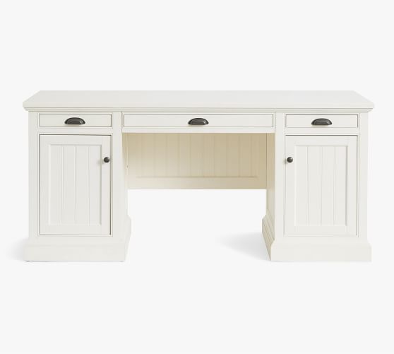 pottery barn white office desk