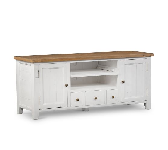 pottery barn white console