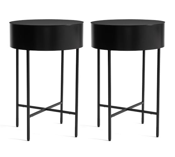 black bedside table round