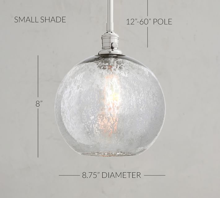 mercury glass globe pendant light