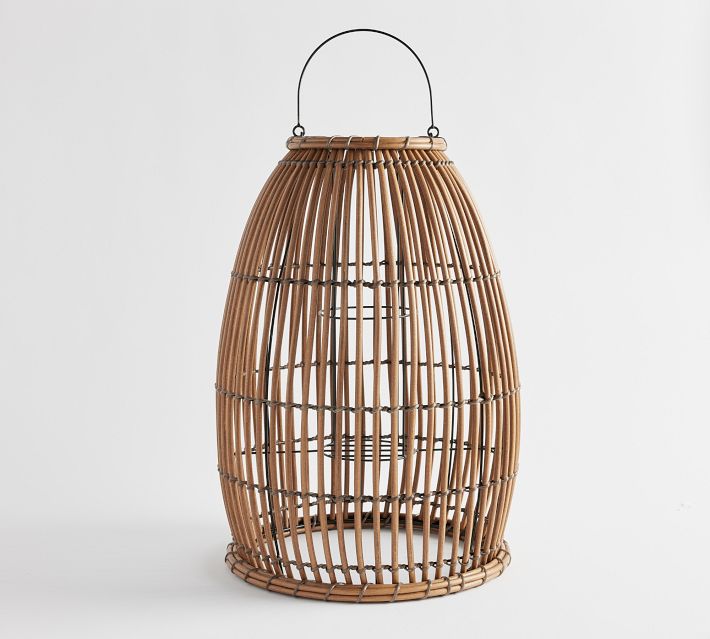 wicker hanging lanterns