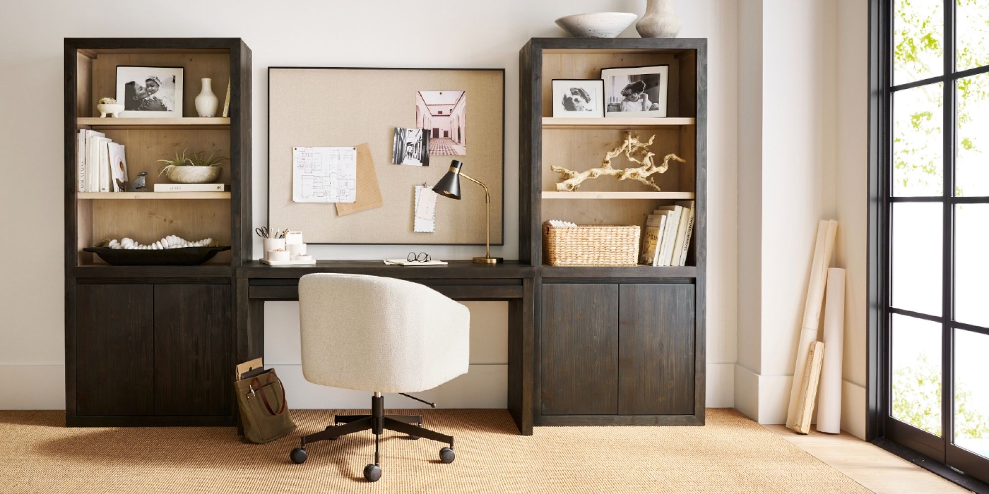 Linen Home Office Pinboard Pottery Barn