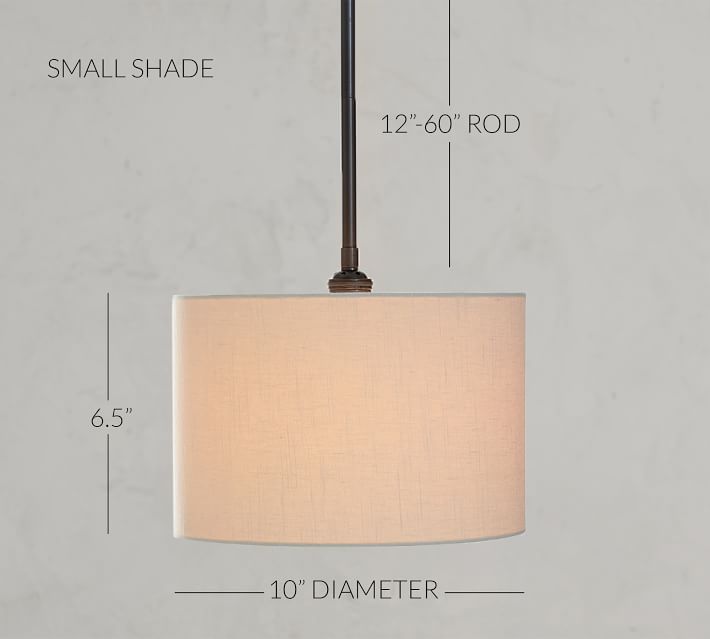 linen drum shade pendant