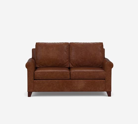 Pottery Barn Cameron Leather Sofa Baci Living Room