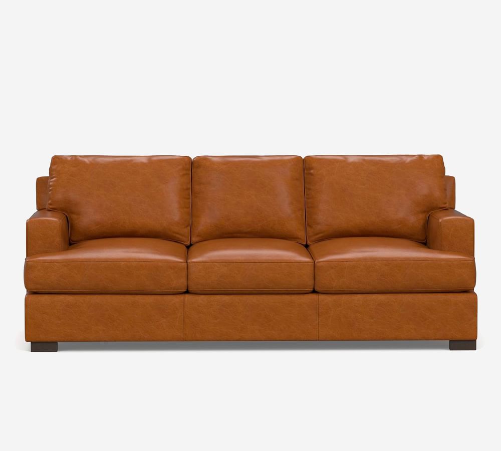 Townsend Square Arm Leather Sofa Pottery Barn