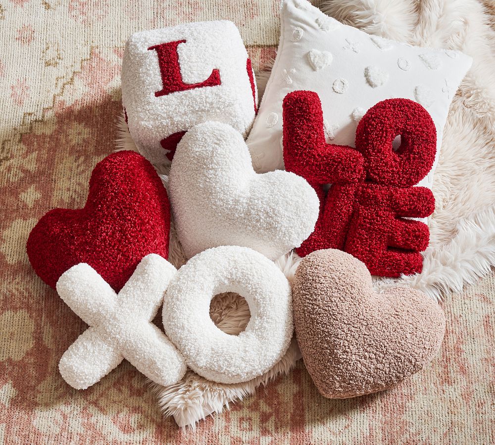 pottery barn valentines pillow
