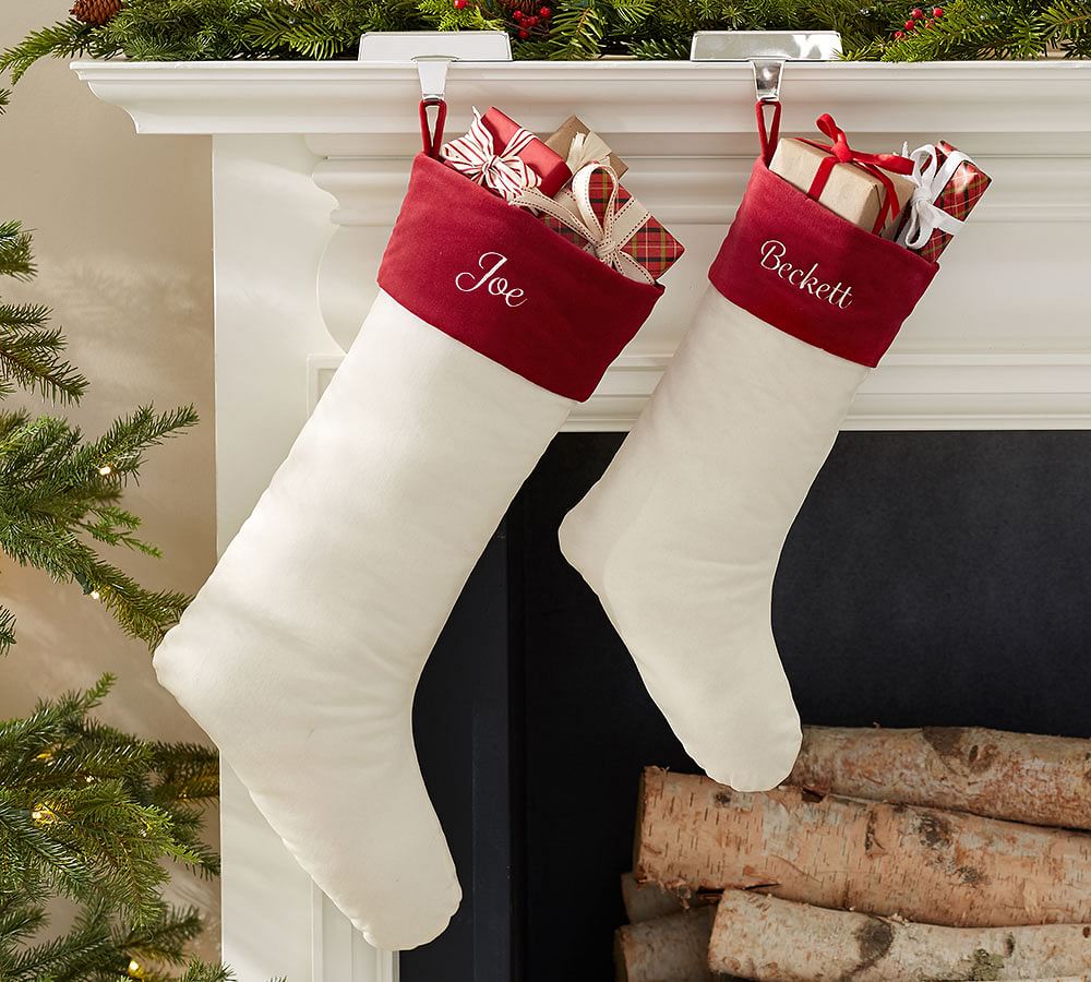 Pottery Barn Velvet Stocking