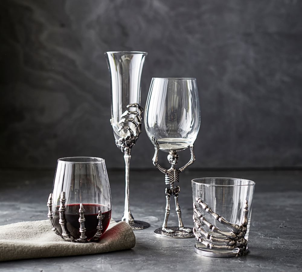 Skeleton Hand Champagne Glass Pottery Barn