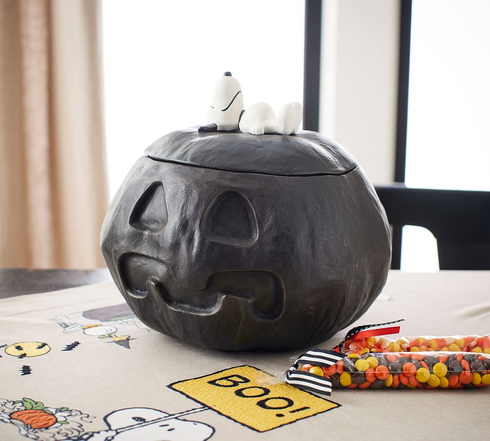 Peanuts™ Snoopy™ Lidded Candy Bowl | Pottery Barn