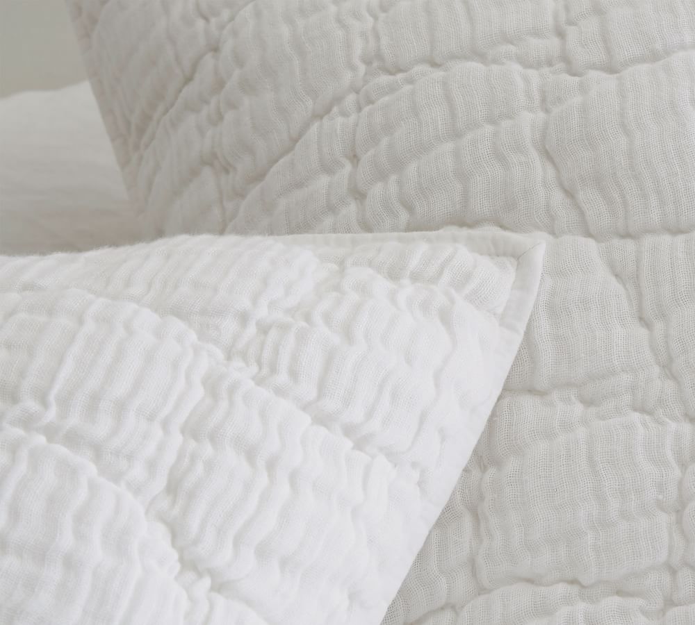 Cloud Linen Handcrafted Quilt | Pottery Barn