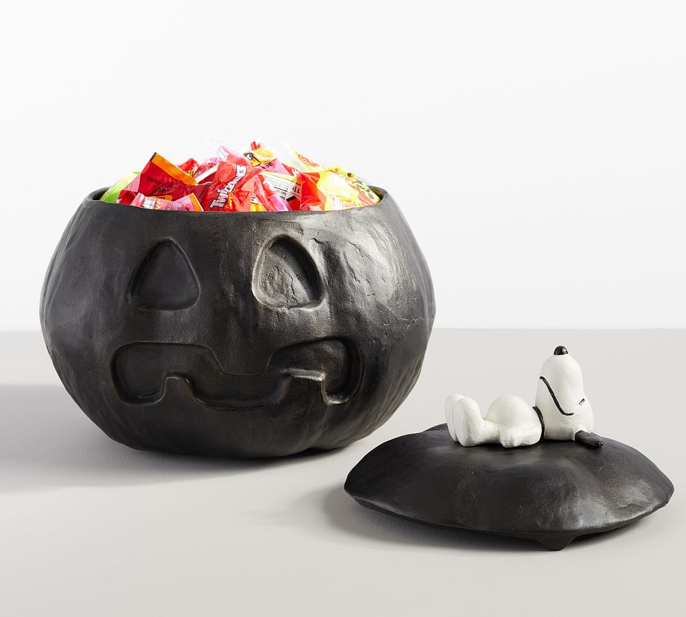 Peanuts™ Snoopy™ Lidded Candy Bowl | Pottery Barn