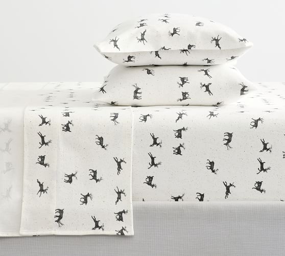Rustic Reindeer Organic Cotton Flannel 