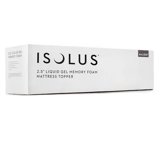 Malouf Isolus 2.5" Gel Memory Foam Mattress Topper Pottery Barn
