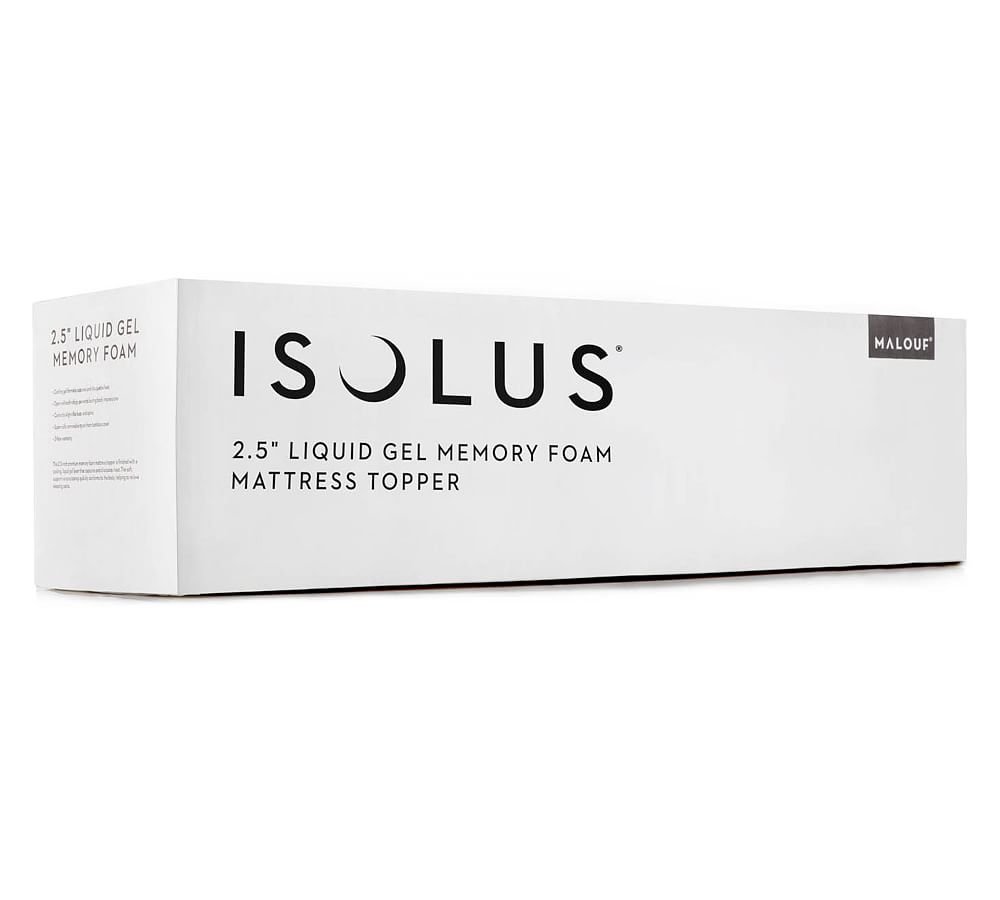 Malouf Isolus 2.5" Gel Memory Foam Mattress Topper Pottery Barn