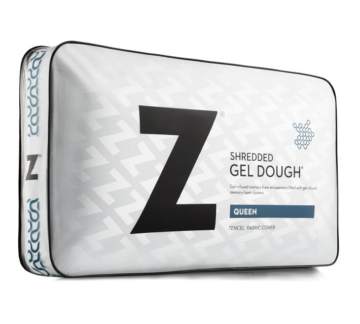 malouf shredded gel dough pillow