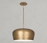 pottery barn brass pendant light