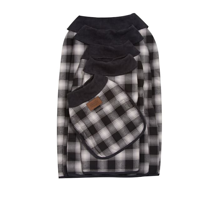 Pendleton® Charcoal Plaid Dog Coat Collection Pottery Barn