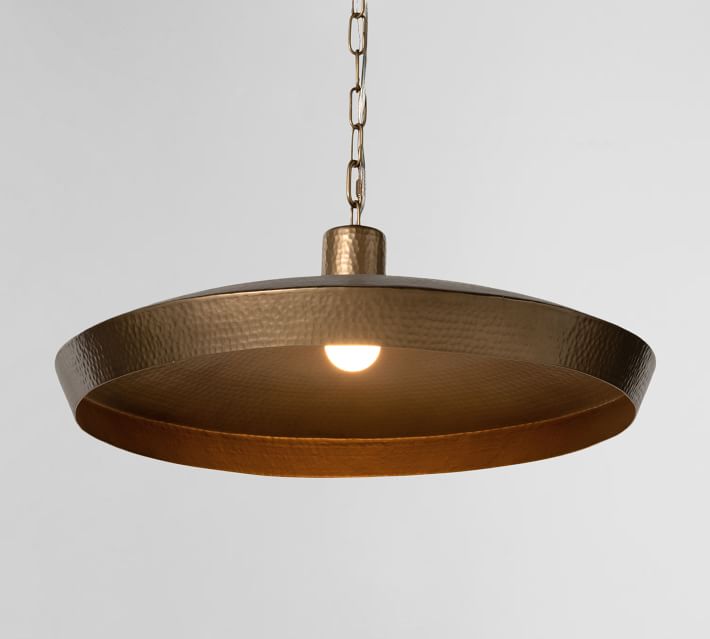 round metal pendant light