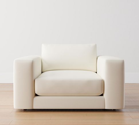 Carmel Lounge Square Arm Upholstered Sectional Ottoman Pottery Barn
