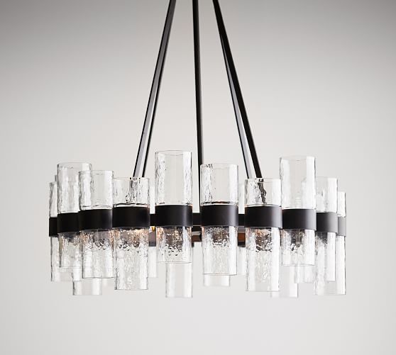 pottery barn glass chandelier